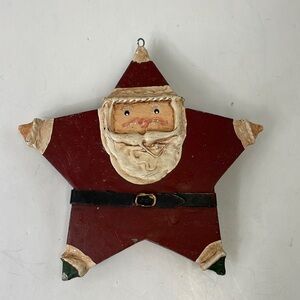 Santa star ornament